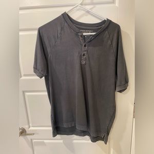 Banana Republic- Men’s medium button up t-shirt, distressed grey